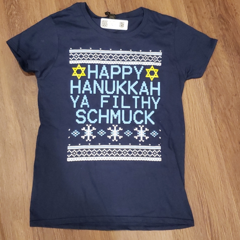 Happy hannukah ya filthy schmuck tshirt S NWT